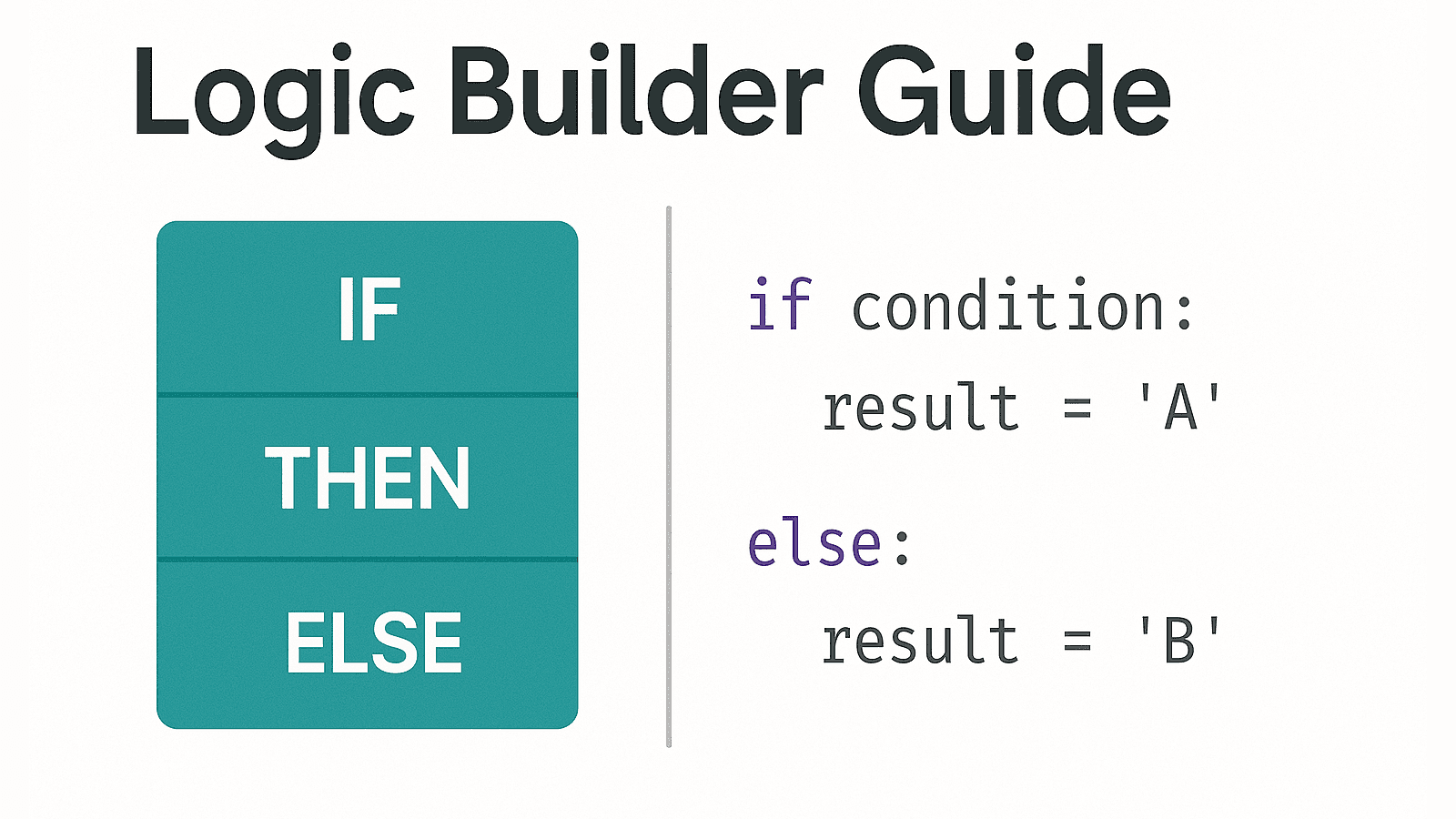 Logic Builder: No-Code Ease, Python Power for Repeatable Transformations