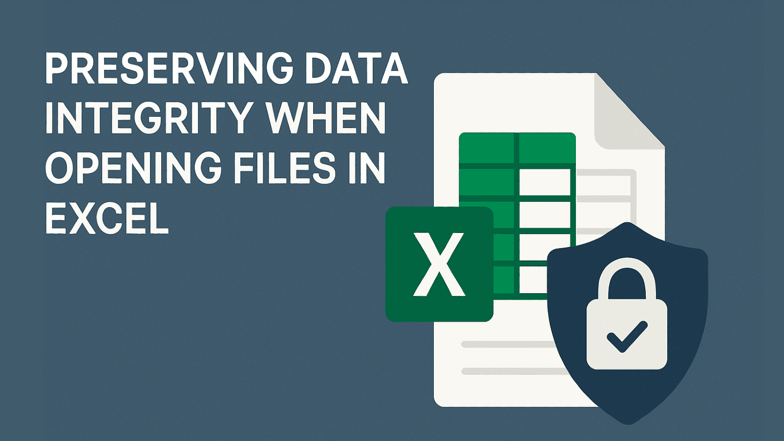 How to Preserve Data Integrity When Opening Files in Excel
