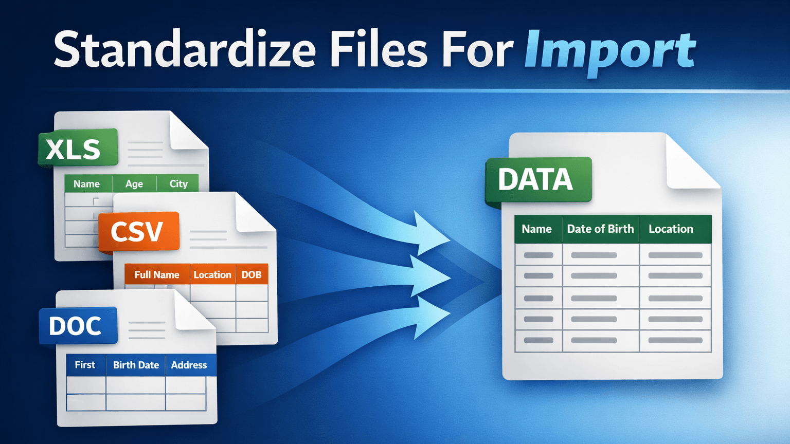 Software to Standardize Files for Import
