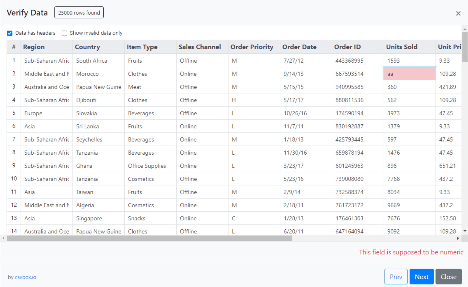 CSV Importer