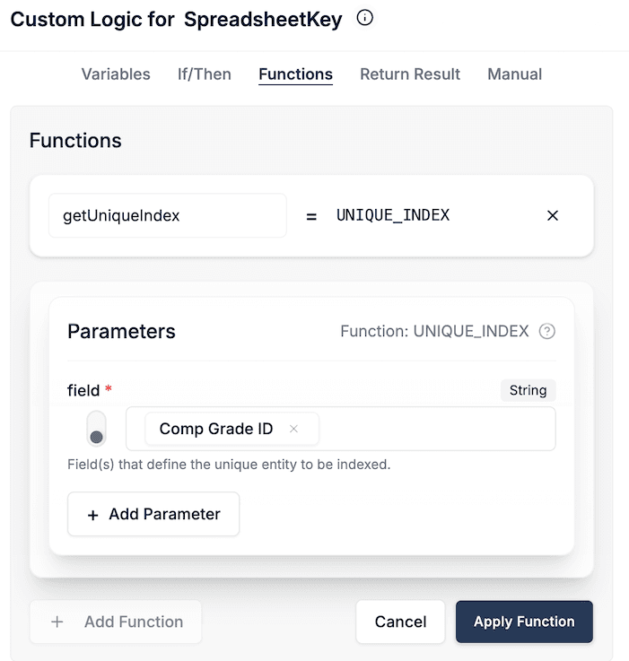 DataFlowMapper function for Workday spreadsheet key