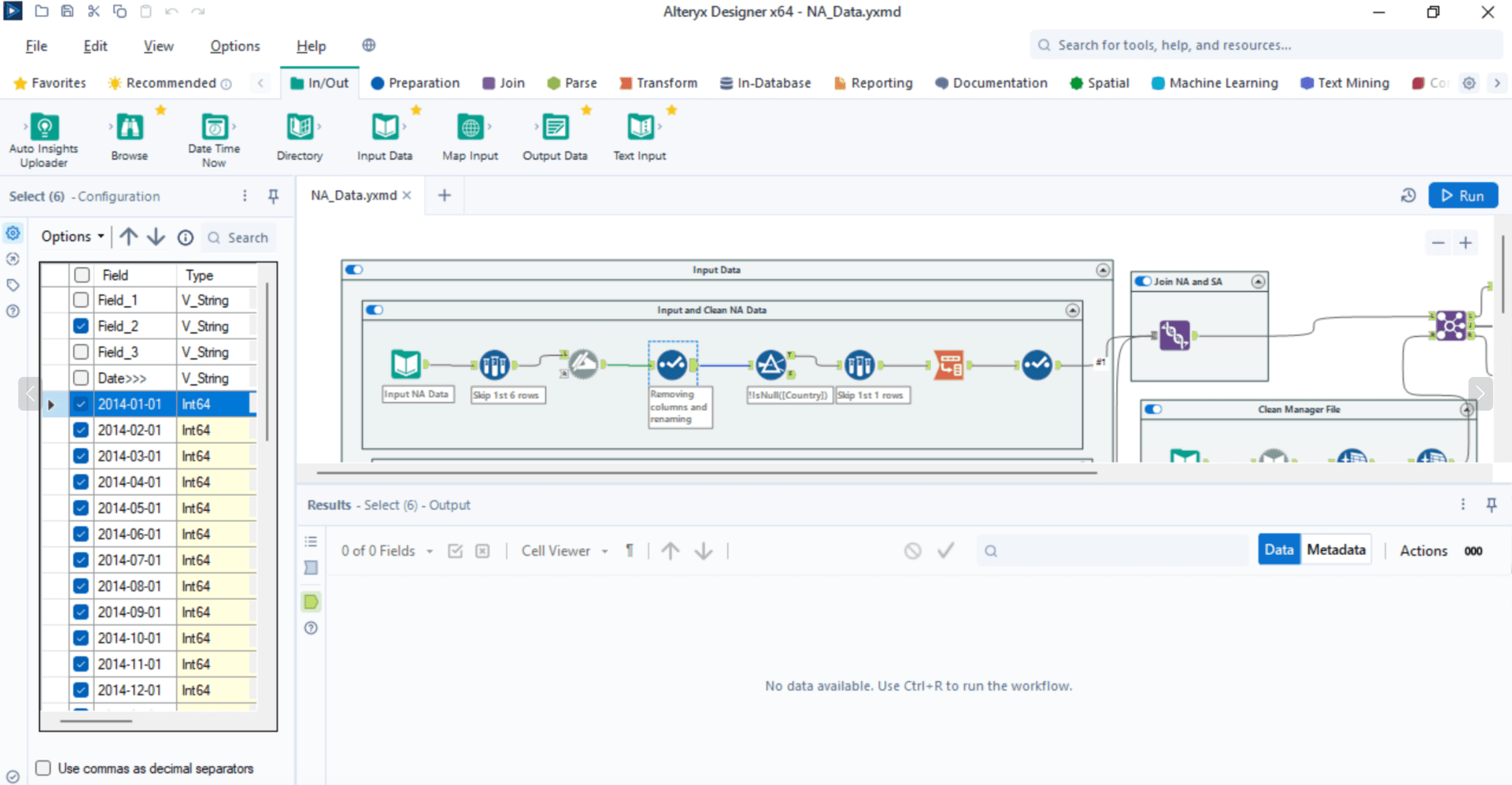 ETL Tool Interface