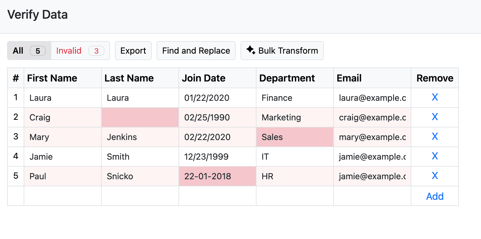 CSVBox embedded importer modal