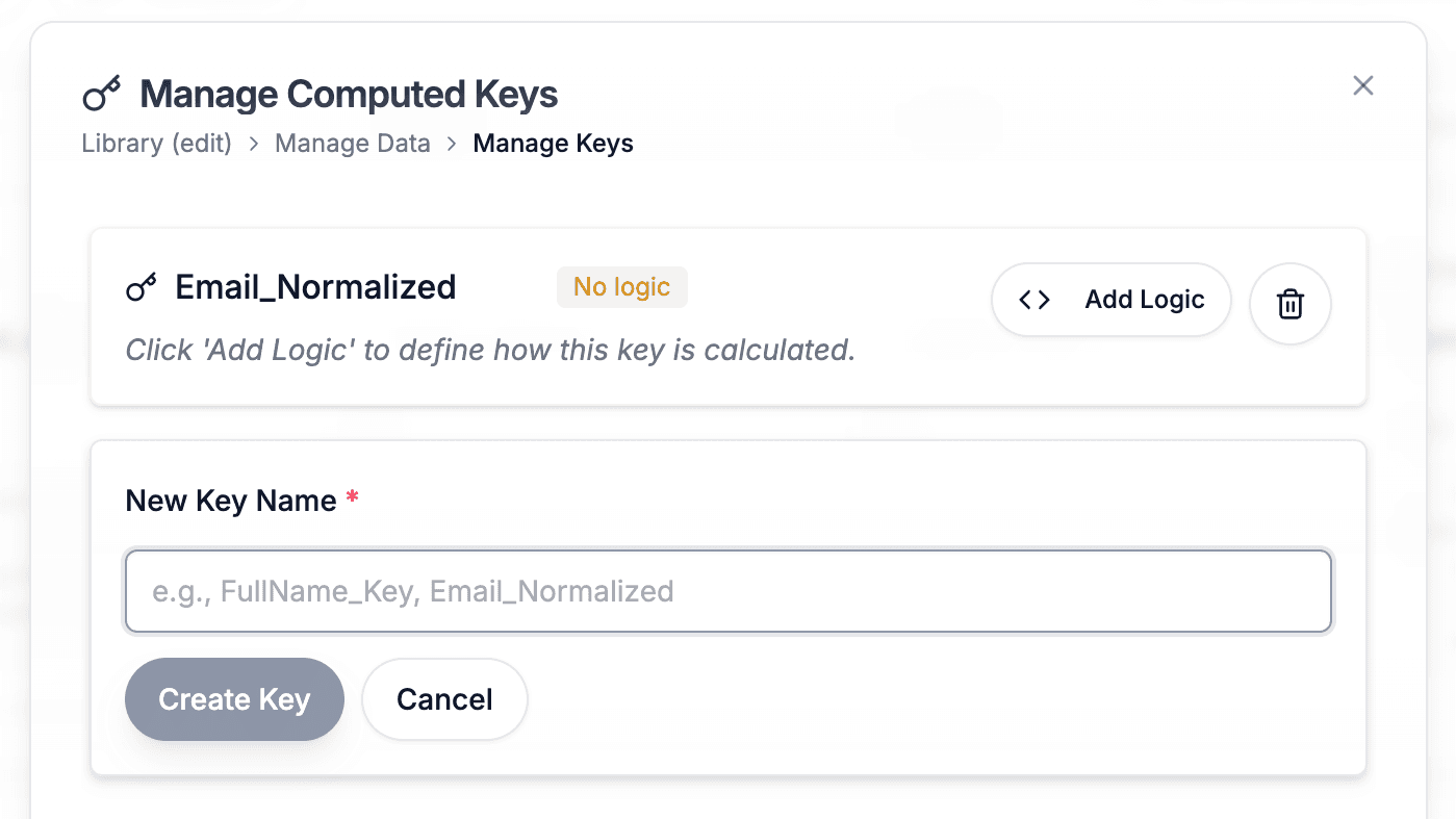 Define or Compute Keys