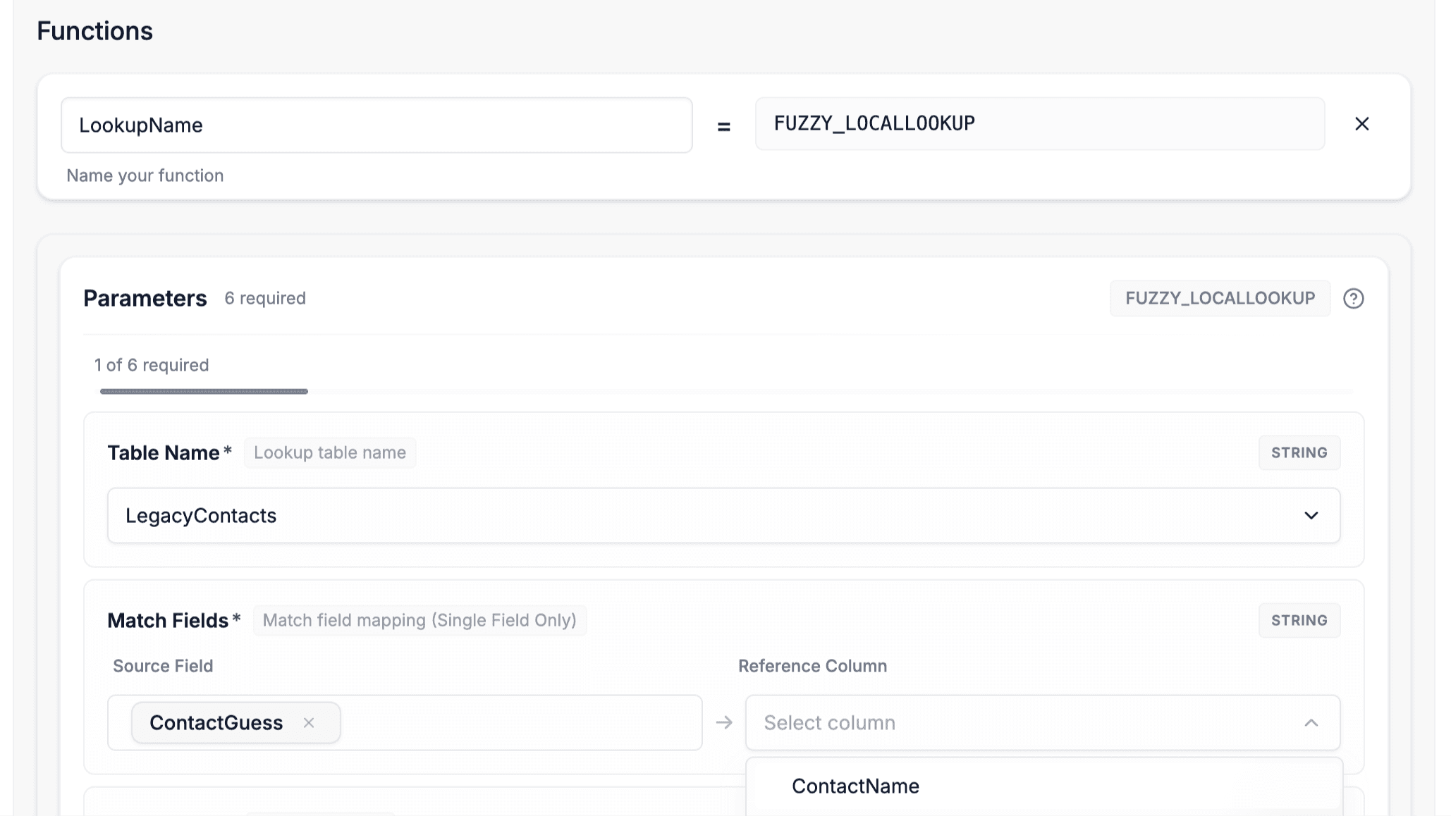 Configure Match Logic