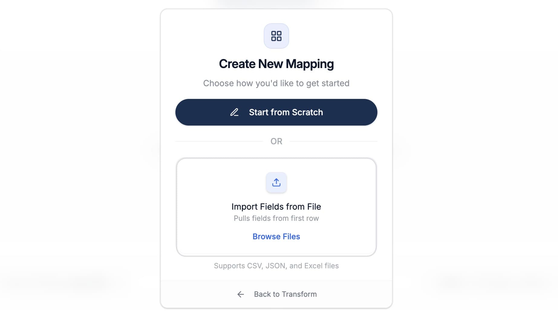 Define Destination Fields