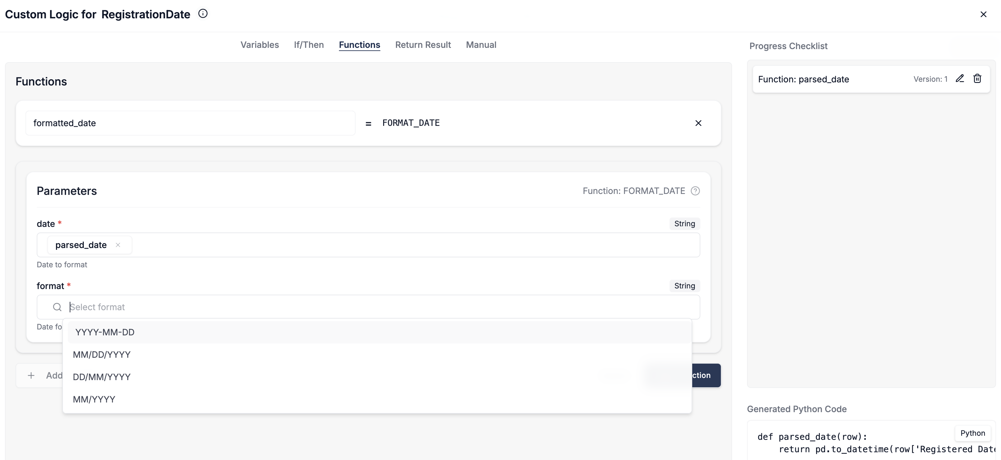 DataFlowMapper UI for correcting data type errors